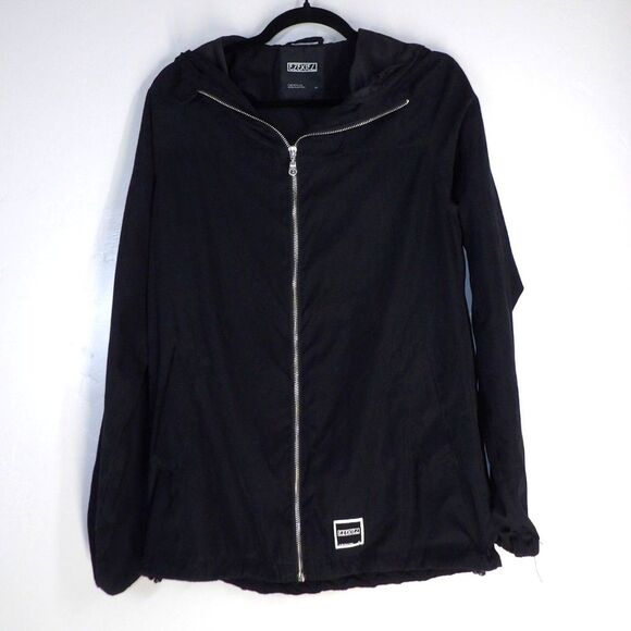 Ezekial Jacket Mens Medium Black Full Zip Hooded‎ Jacket Pockets Windbreaker - Picture 1 of 10